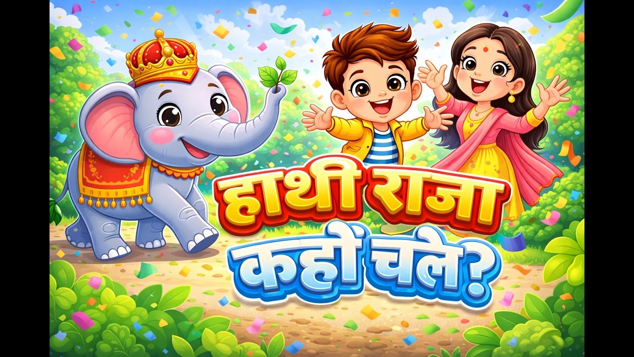 Hathi Raja Kahan Chale  | हाथी राजा कहाँ चले  @minicreaturelab  Nursery Rhyme