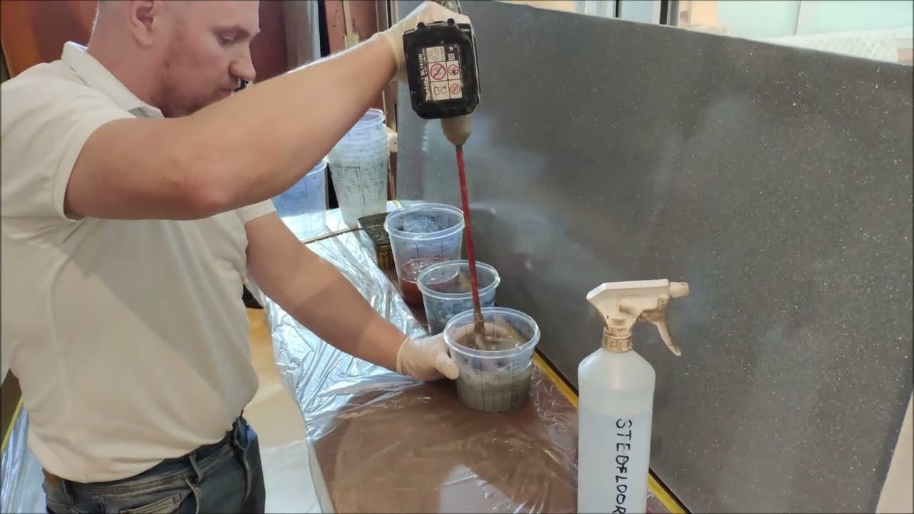 Epoxy Metallic coating | Marmor Stein imitation Schritt für Schritt