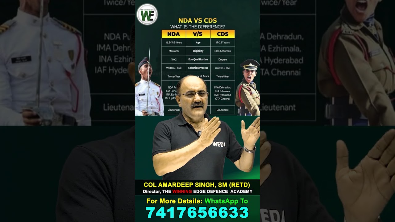 NDA vs CDS | What is the Difference between National Defence Academy and Combined Defence Services