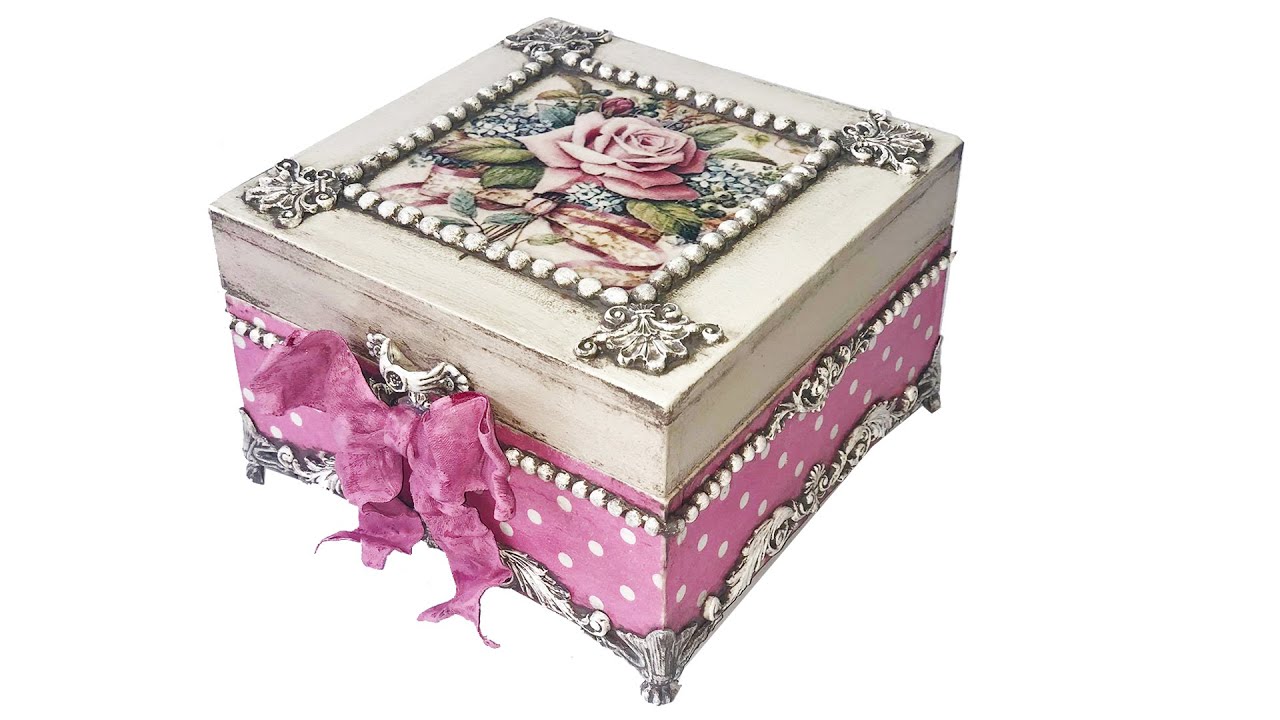DIY VINTAGE DECOUPAGE BOX / SHABBY CHIC DECOUPAGE TUTORIAL