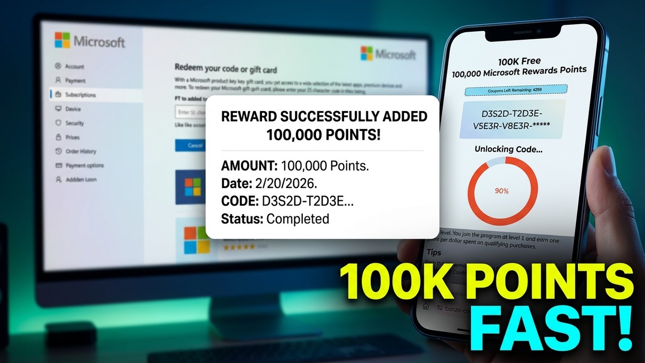 How to Get FREE Microsoft Rewards Points in 2026 ⚡ (Fast & Working)
