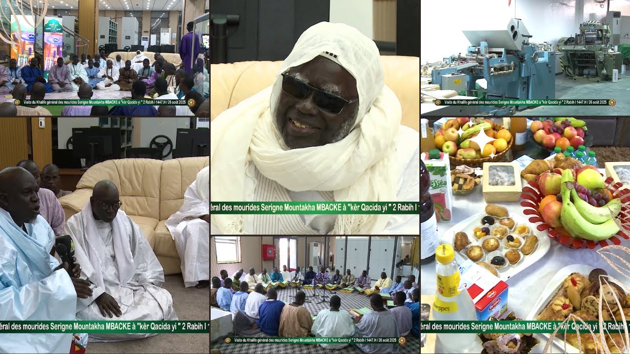 Visite de Serigne Mountakha MBACKE Khalif Général à la Bibliothèque kër Qacida Yi 26 août 2025