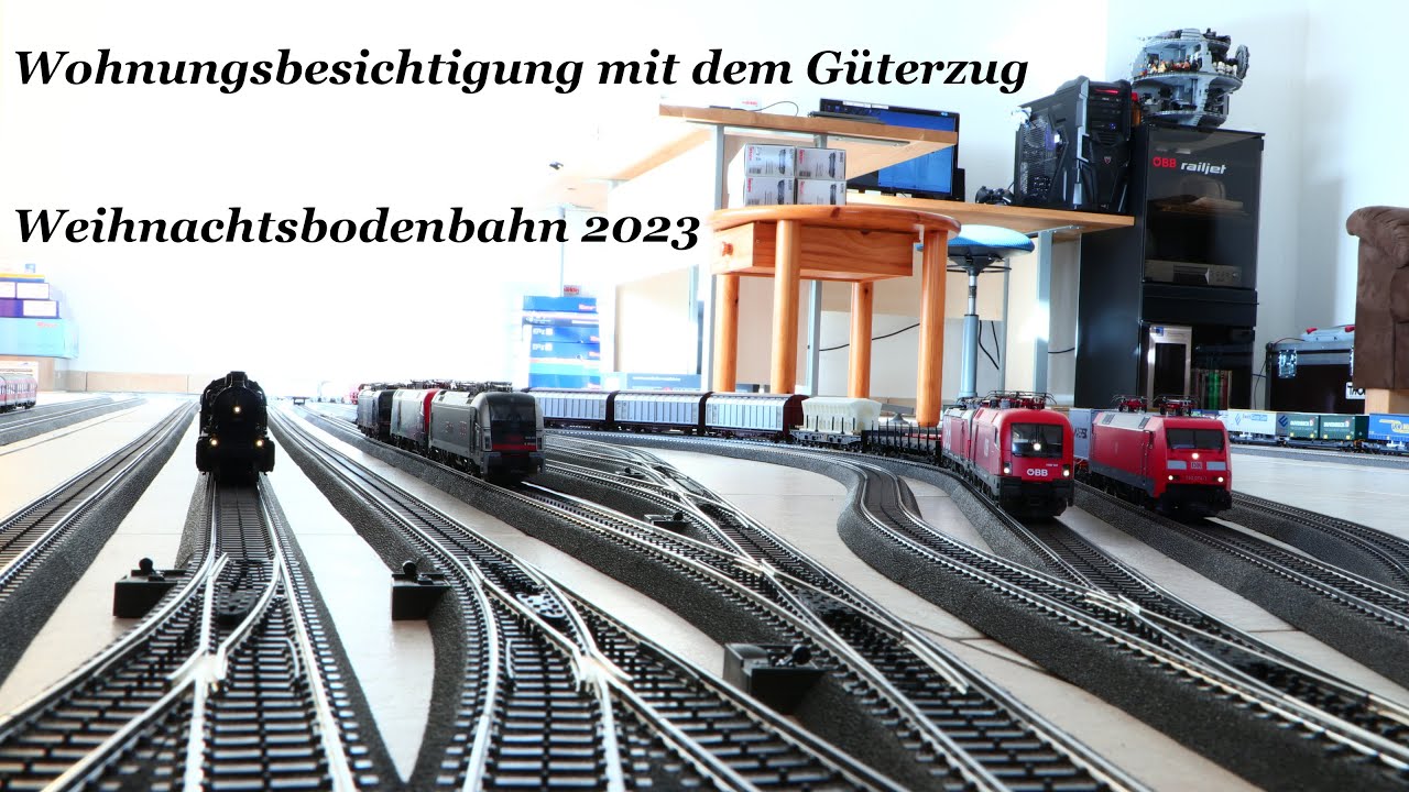 Christians Modellbahn - Wohnungstour auf dem Güterzug - Weihnachtsbodenbahn 2023