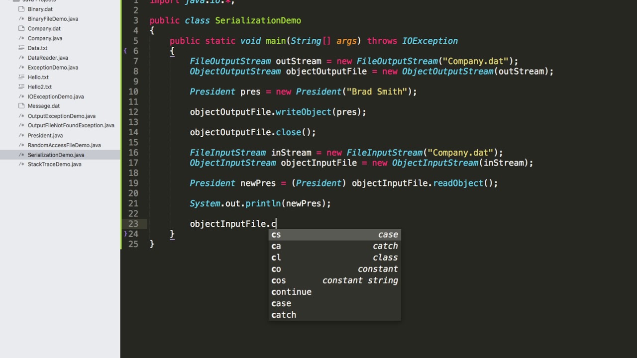 Object Serialization