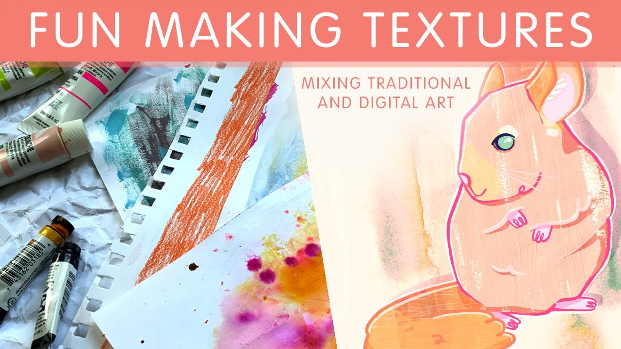 MAKING MY OWN TEXTURES | Mixing Traditional and Digital Art | Hand-made Textures in Procreate