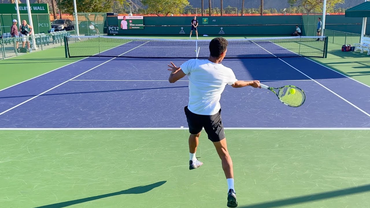 Felix Auger Aliassime & Denis Shapovalov - 2023 IW Court Level Practice [4k 60 fps]