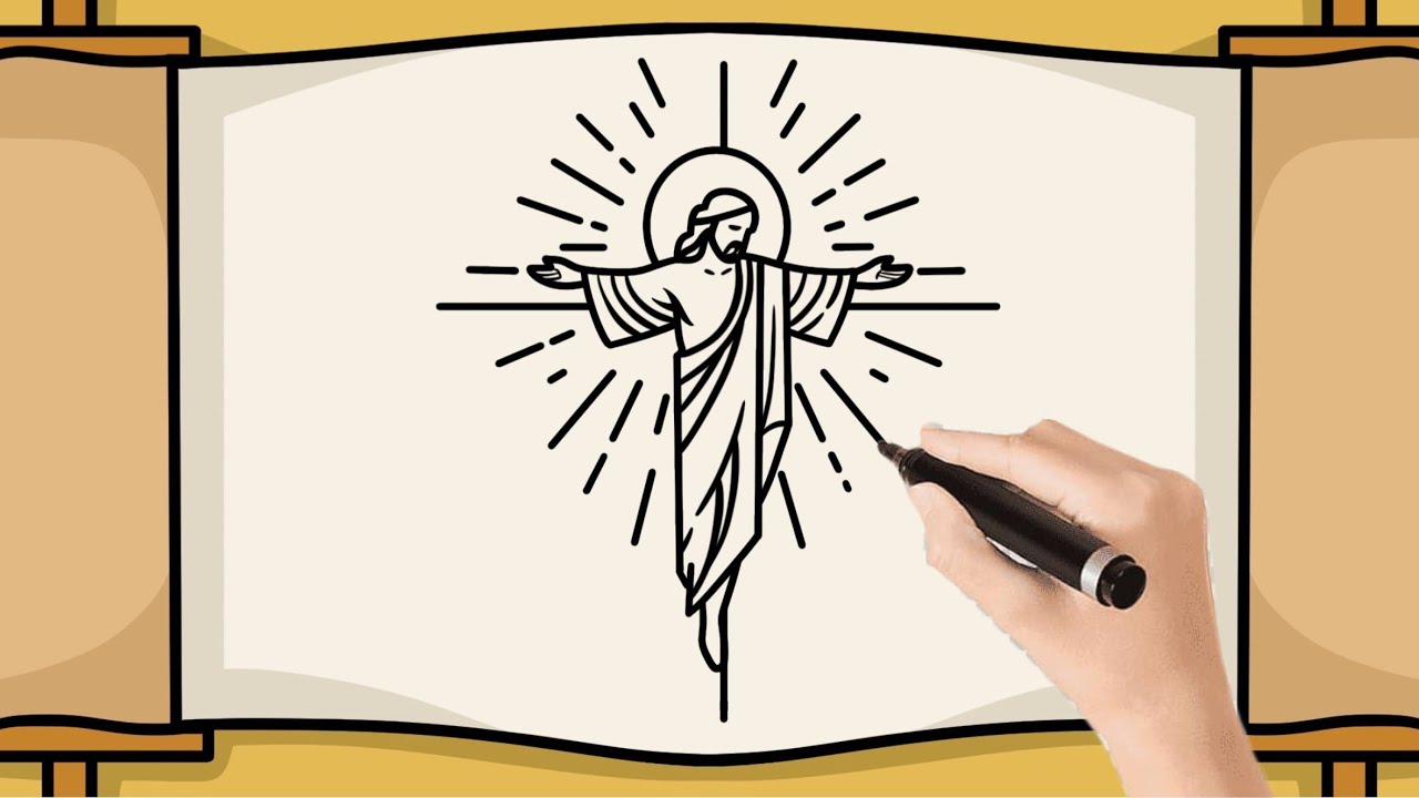 Cómo dibujar a JESUS de Nazaret | Dibujo Facil y Bonito de Jesus