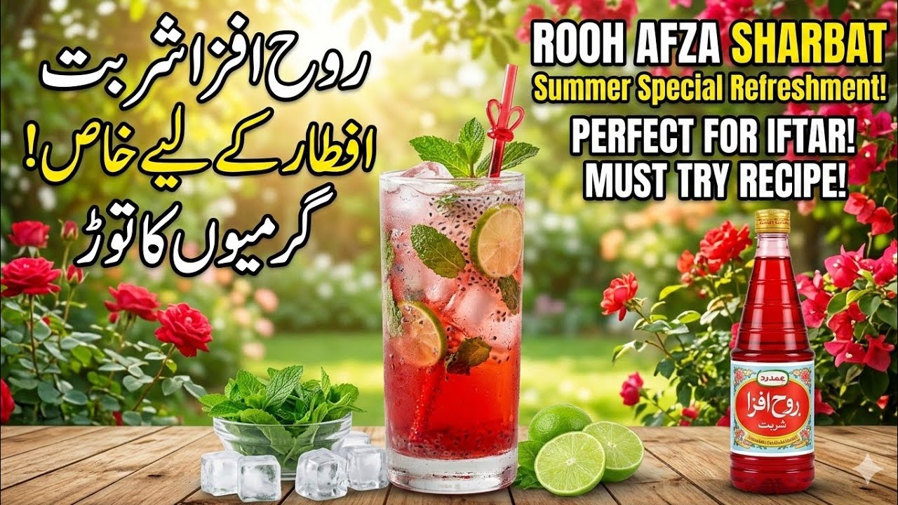 Rooh Afzah Sharbat | Ultimate Summer Drink | Refreshing Rose Sharbat | Taste tales official 