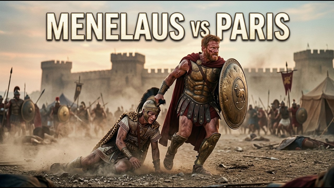 Менелай против Париса: унизительная дуэль, положившая начало Троянской войне.