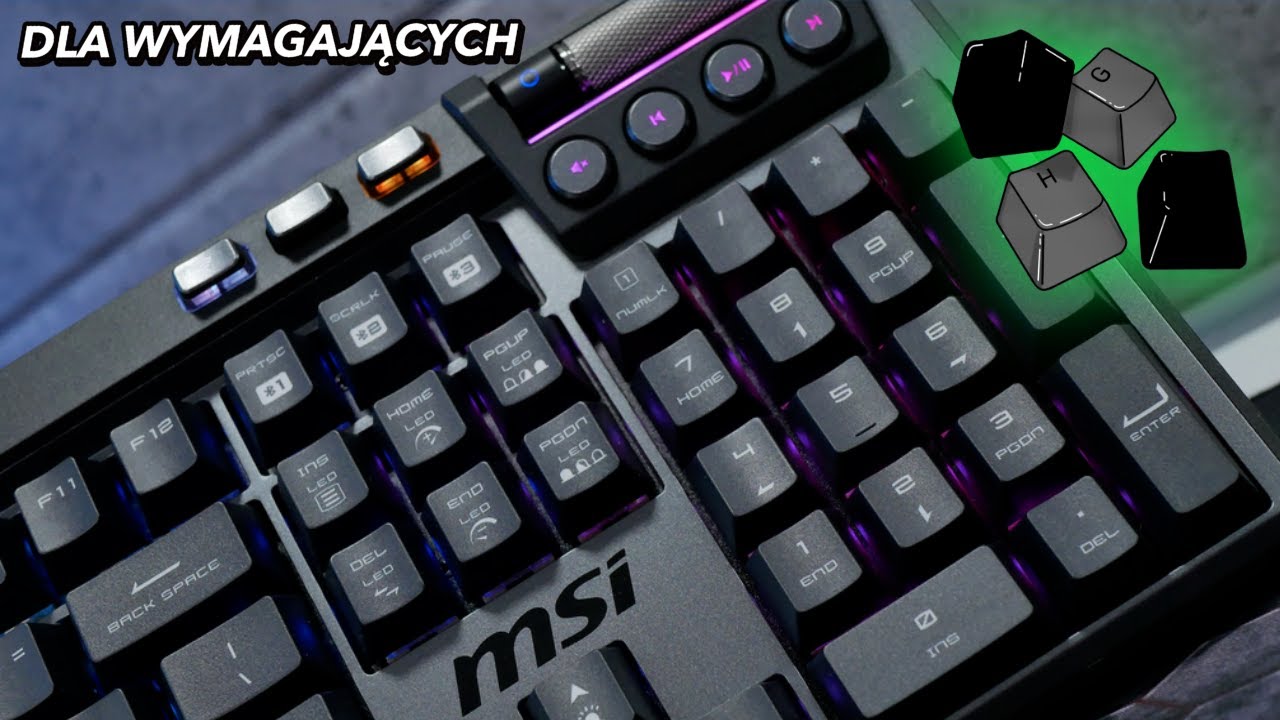 Pełnowymiarowa klawiatura mechaniczna dla wymagających graczy - MSI Strike Pro wireless