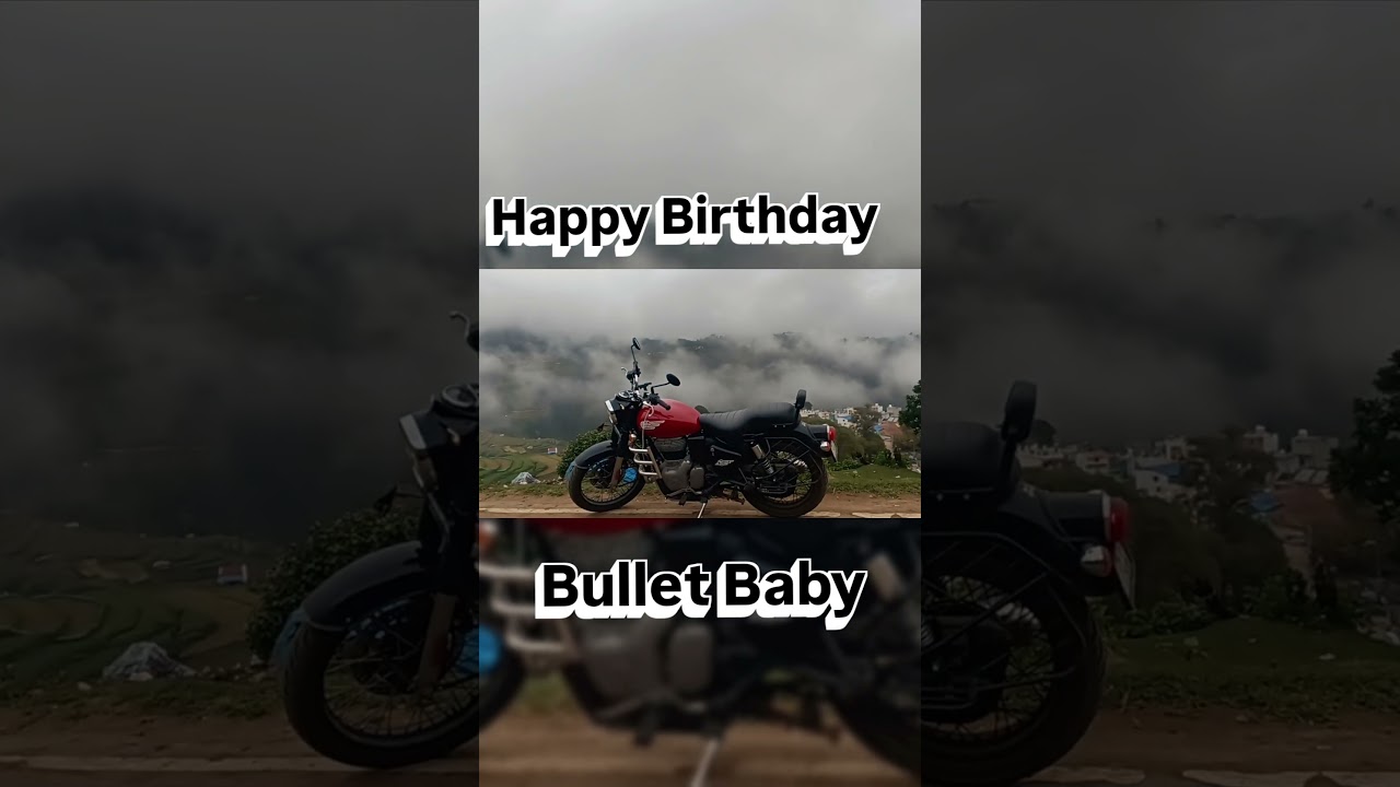 Happy Birthday Bullet Baby 🎉🏍️🏍️ #travel #trending #royalenfield #rider #solo #nature