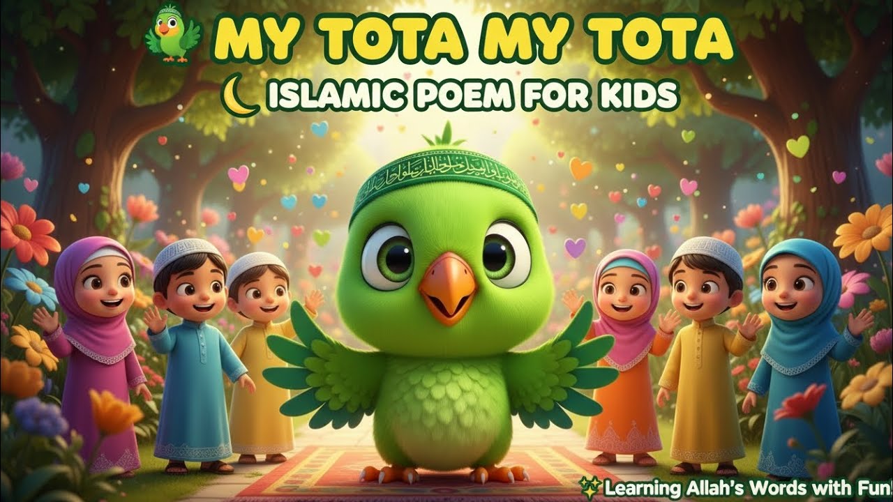 My Tota My Tota Allah Allah Karta 🦜 | Islamic Rhymes for Kids | Muslim Nursery Poem