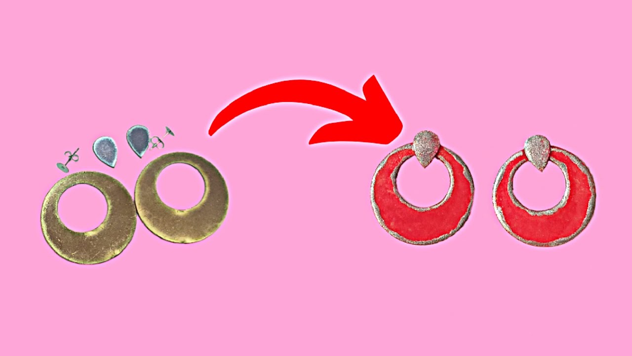 Silver & Red Resin Earrings | Handmade Jewelry