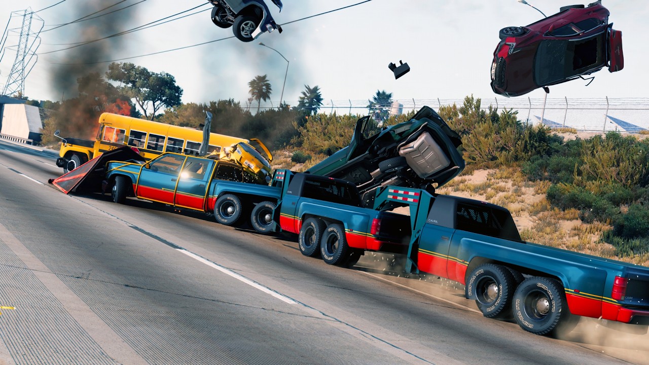 Just Crashes #107 - BeamNG Drive (Ram Plow Madness)