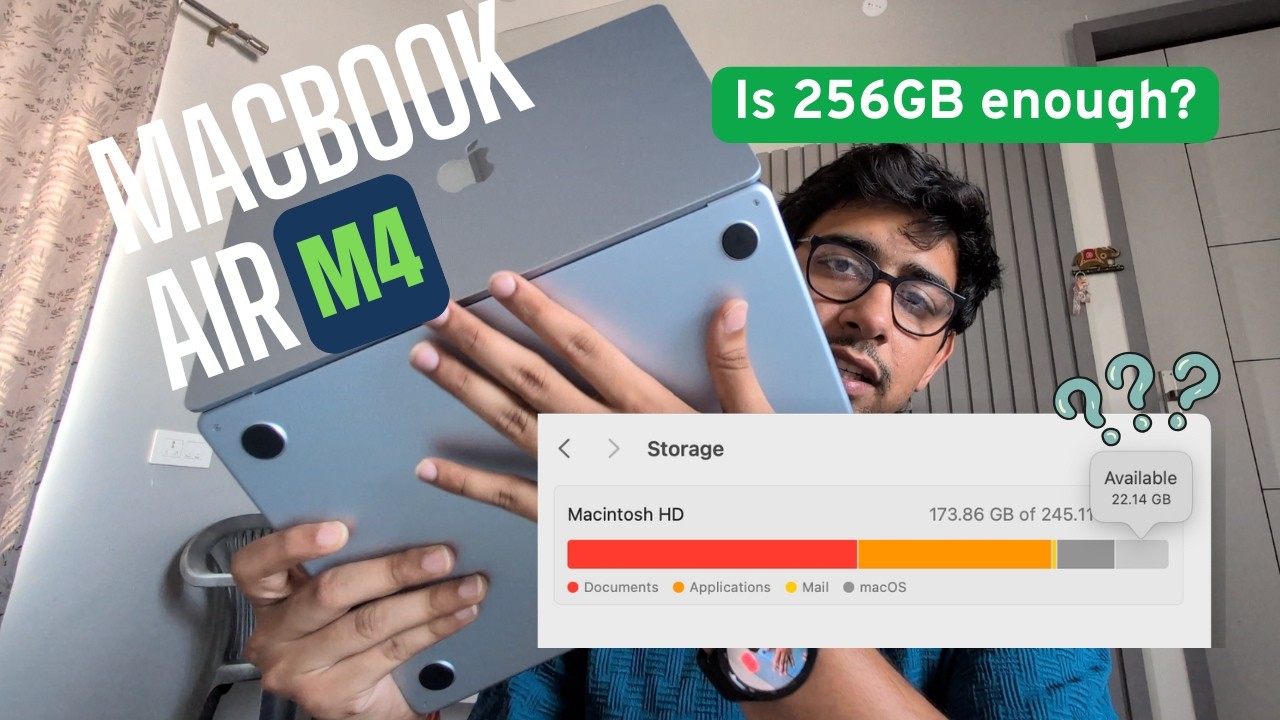 MacBook Air M4 India | Is 256GB Enough? | 40 Days 22GB Left | 25% Off/₹25000 Discount | Hindi