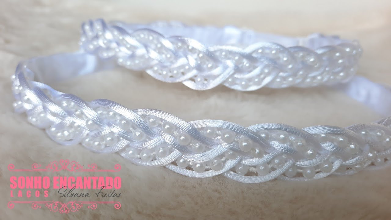 Faixinha para batizado / tiara de luxo para bebe