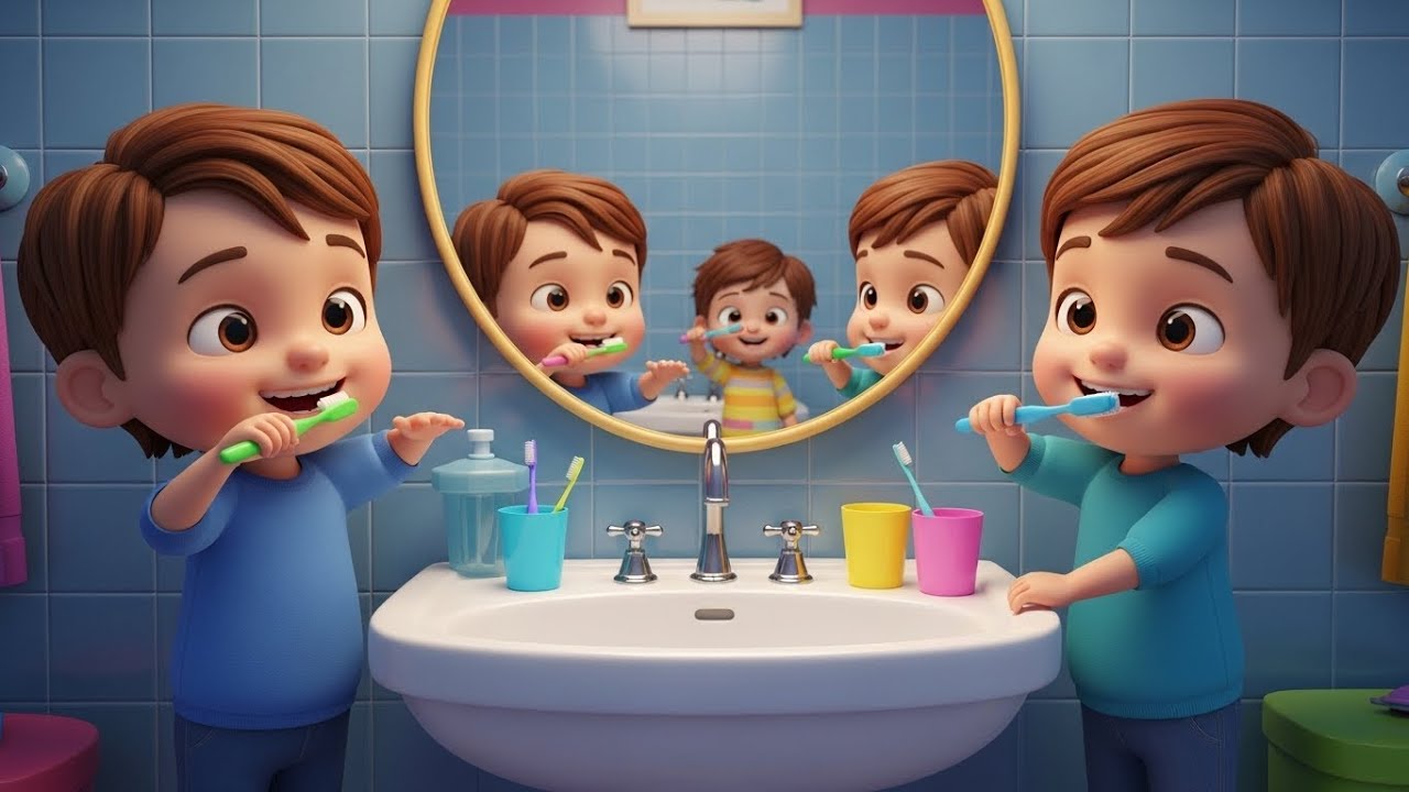Brush Brush Morning Smile Routine 🪥😁 | Kids Brushing Learning | English Nursery Song