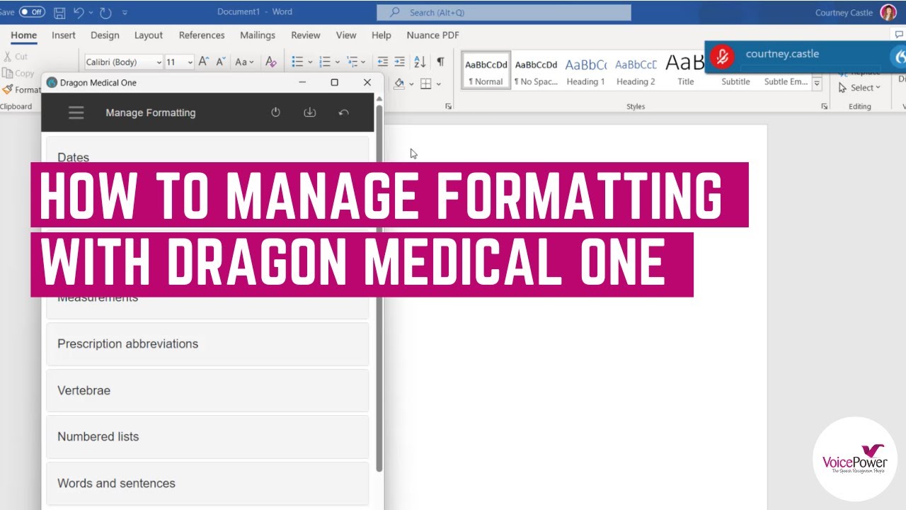 Using The Manage Formatting Feature with Dragon Medical One 🔢 | Handy Speech Recognition Features