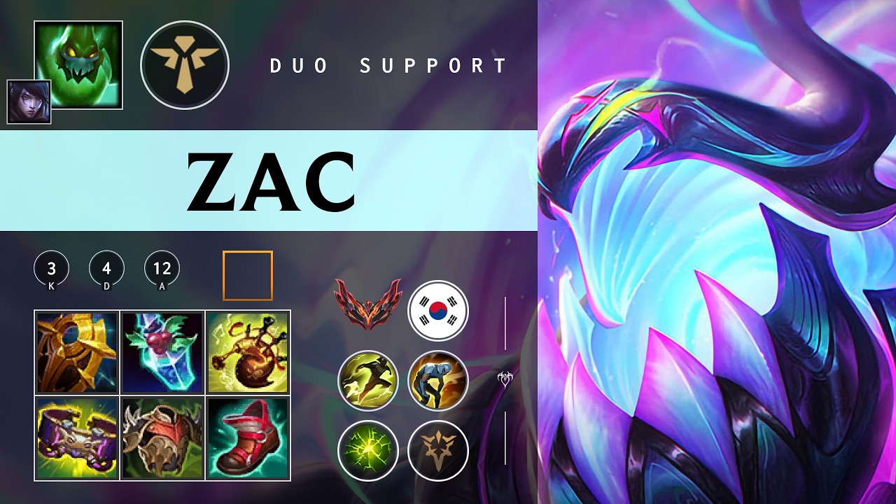 Zac Support vs Senna - KR Grandmaster Patch 26.03