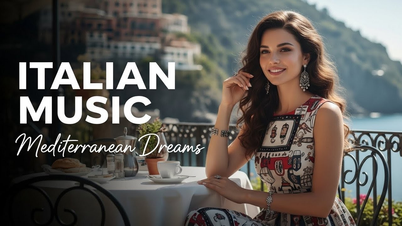 🎶 Italian Vibes & Mediterranean Music 🎶 Scenic Amalfi Coast & Lake Como Soft Continuous Ambience