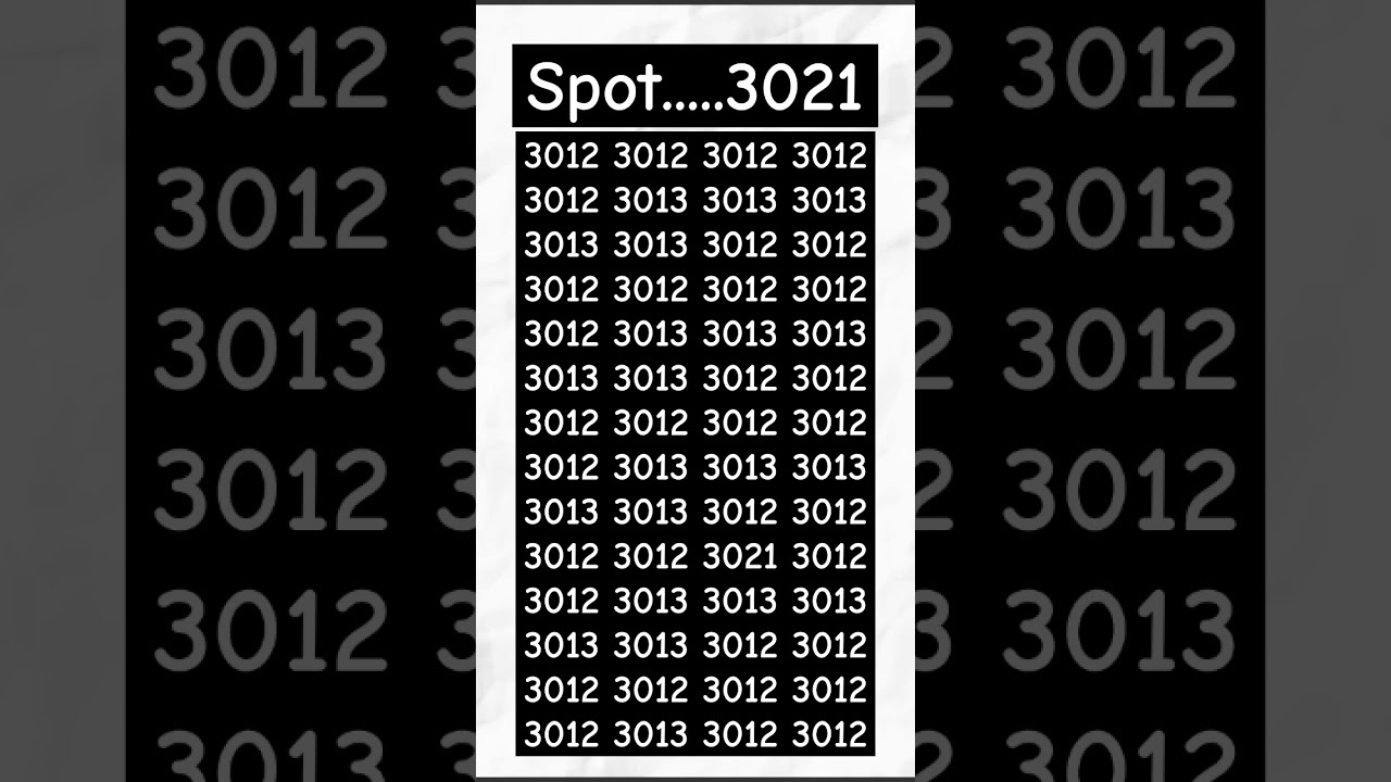Spotted the Hidden pin point the 3021 In 5 Second odd number #3021 #shorts #youtubeshort