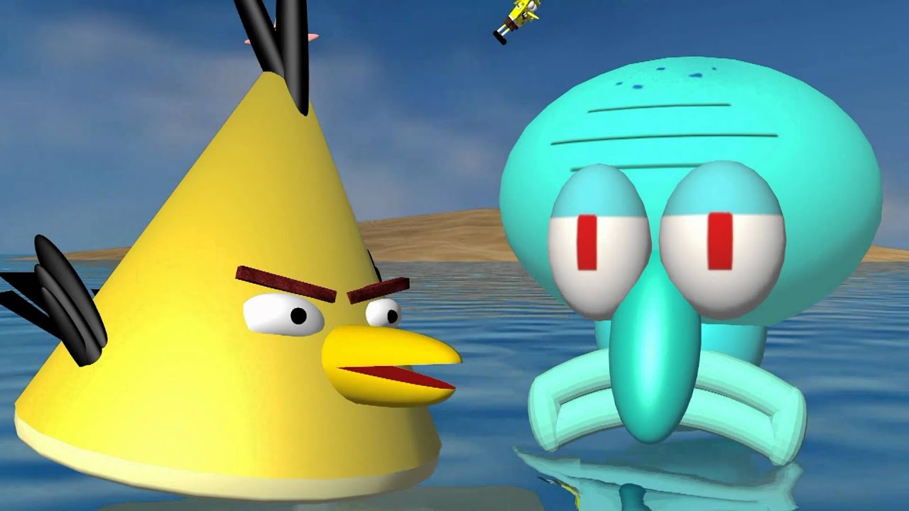 ANGRY BIRDS SPONGEBOB SQUAREPANTS  SPOOF ♫ 3D animated mashup ☺ FunVideoTV - Style ;-))