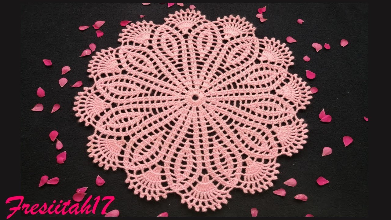 Tapete redondo tejido a crochet paso a paso (diámetro aprox. 40 cm - 17 hileras)