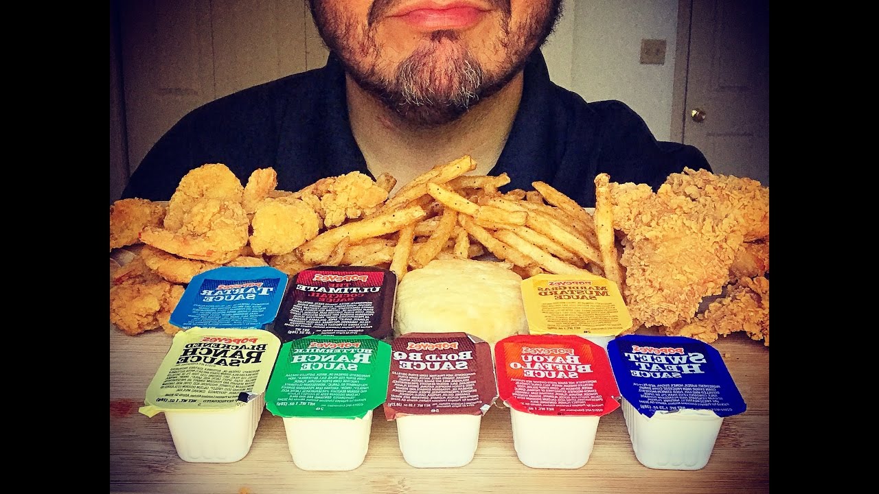 ALL THE SAUCES!!! Asmr #556 Popeyes!