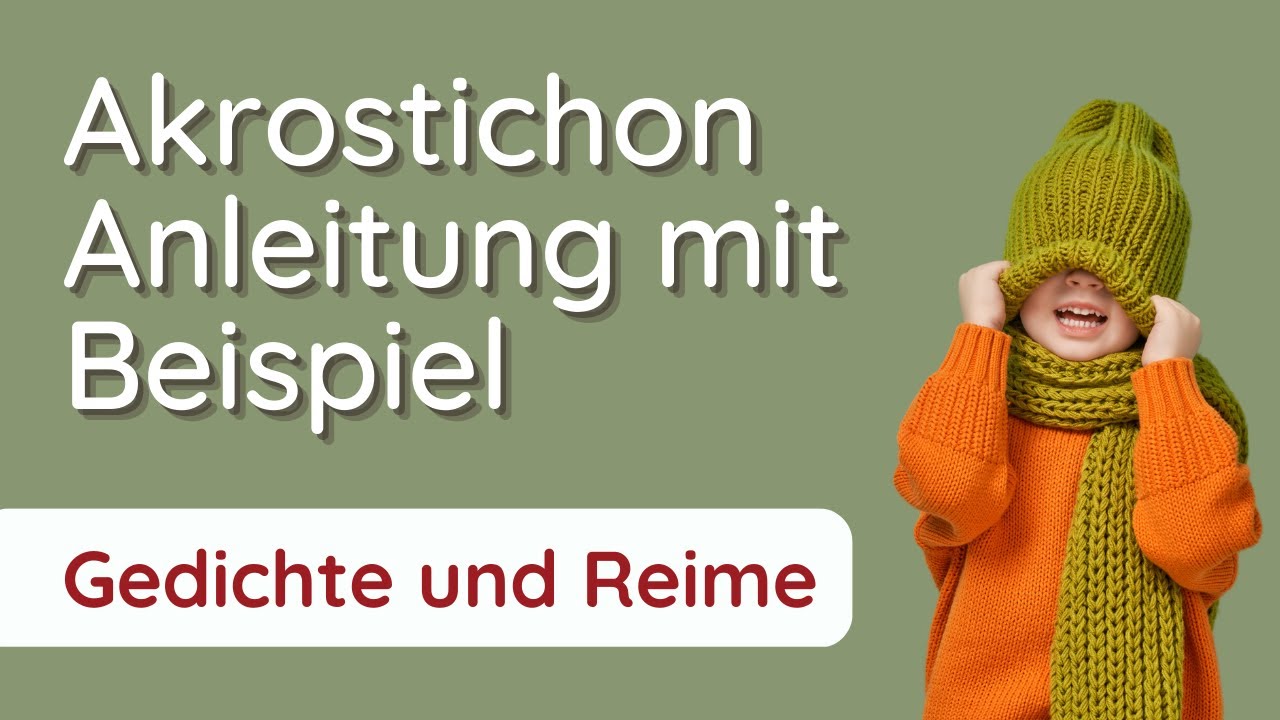 Akrostichon ✅ Beispiel Winter und Anleitung