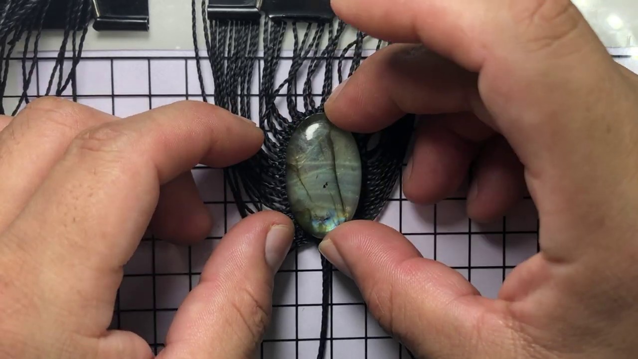 Engaste de Macrame para diferentes formas de piedra