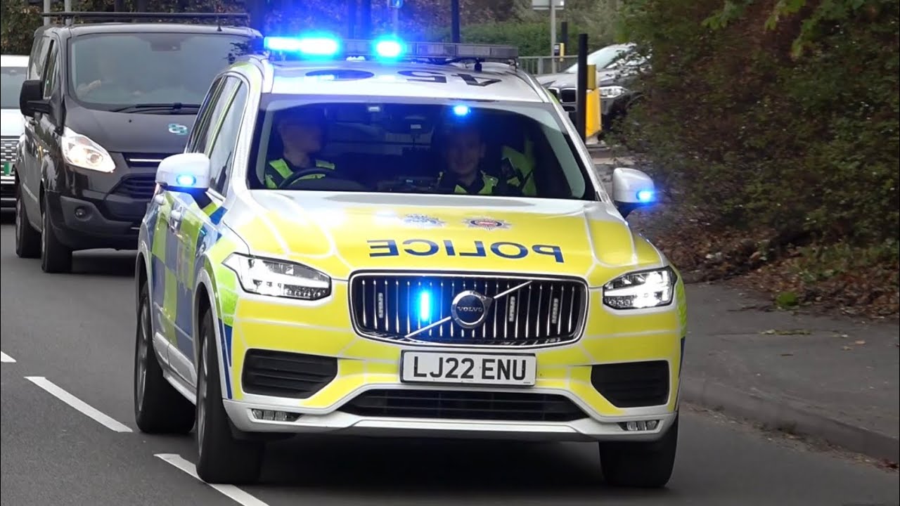 Surrey & Sussex Police, Roads Policing Unit, Marked Volvo XC90, responding in Guildford. 