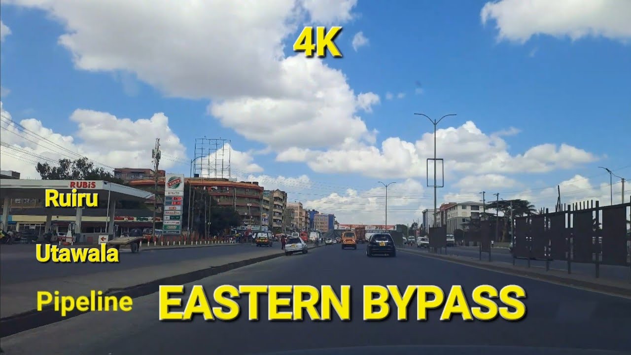 EASTERN BYPASS. AMPLE LIVING. TRANSAMIT, PIPELINE, UTAWALA, RUIRU. KENYA ROADS 4K.