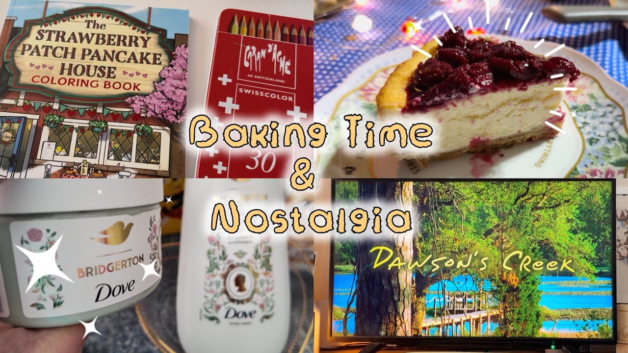Giornata cosy con me✨Bridgerton vibes🫖Dawson’s Creek rewatch📺cheesecake alle ciliegie🍒