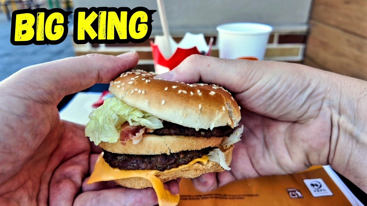 BURGER KING POV 🍔 COMIENDO BIG KING FUSION KIT KAT EATING IN BURGER KING ASMR MUKBANG HELADO