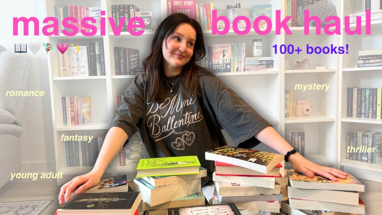 the biggest book haul EVER...100+ books!!! 📖💗✨