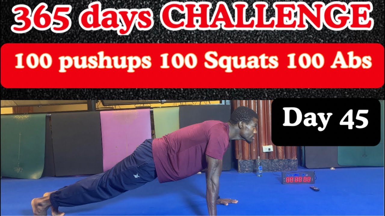 Day 45/365 💪100 Push-Ups, 100 Squats, 100 Abs for 365 Days Challenge | Full Body Transformation✅