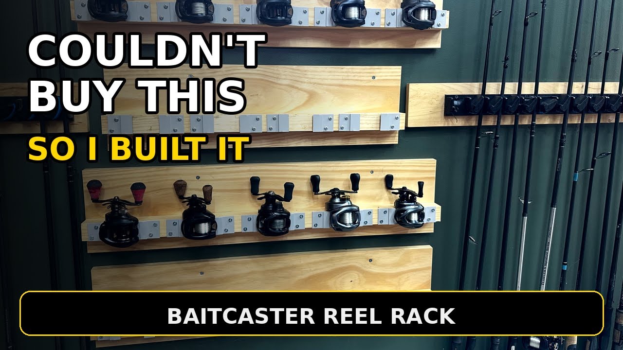 Baitcasting Reel Wall Rack: Couldn&rsquo;t Buy It, So I Built It   #fishing #tackletips