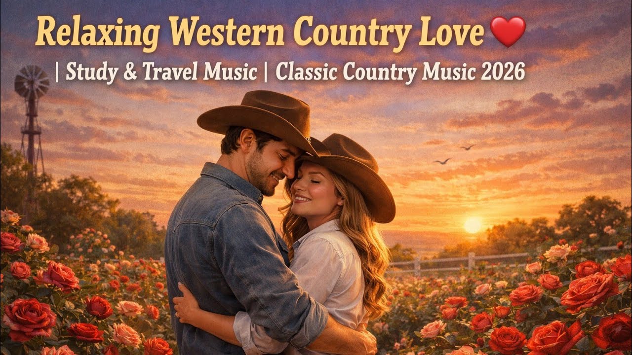 Relaxing Western Country Love ♥️ | Study & Travel Music | Classic Country Music 2026