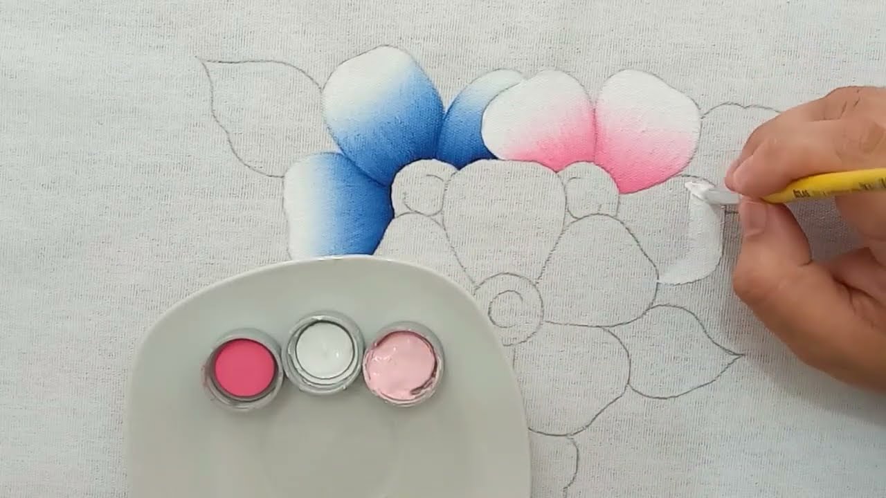 Flores Silvestres para iniciantes - Iniciantes na Pintura em Tecido - Bruno Silva - Aula 273