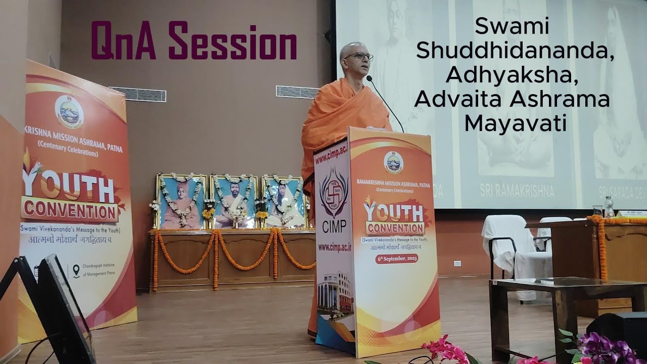 QnA Session by Swami Shuddhidananda, Centenary Celebrations Patna Ramakrishna Ashrama