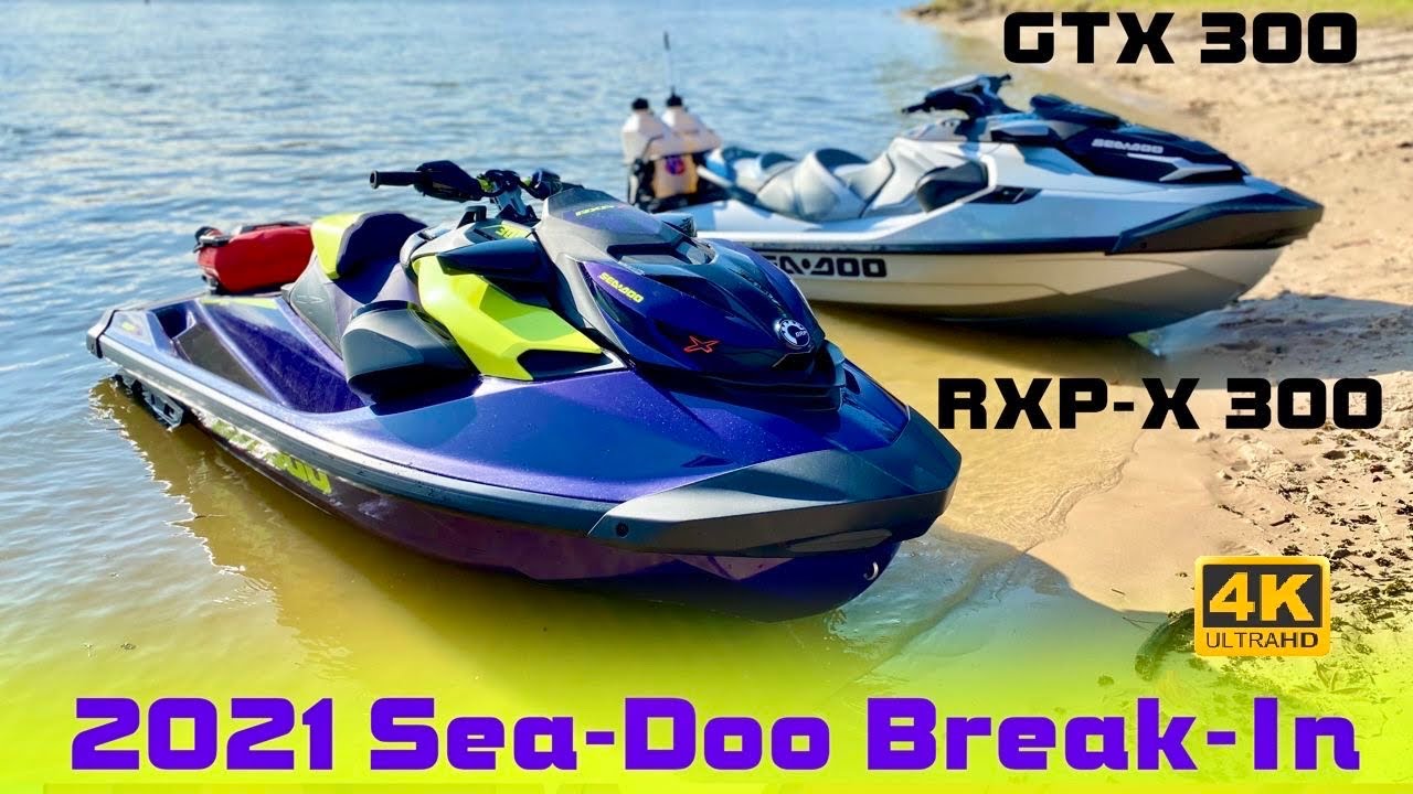 2021 Sea-Doo GTX 300 and RXP-X 300 BREAK-IN Together  (4K)