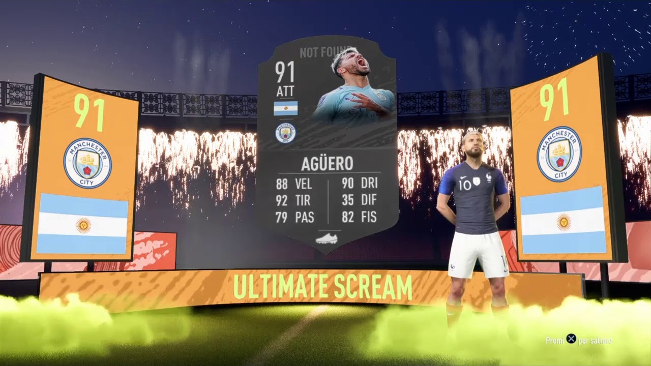 AGUERO 91 IN A PACK!!! PRIMI IN ITALIA ULTIMATE SCREAM