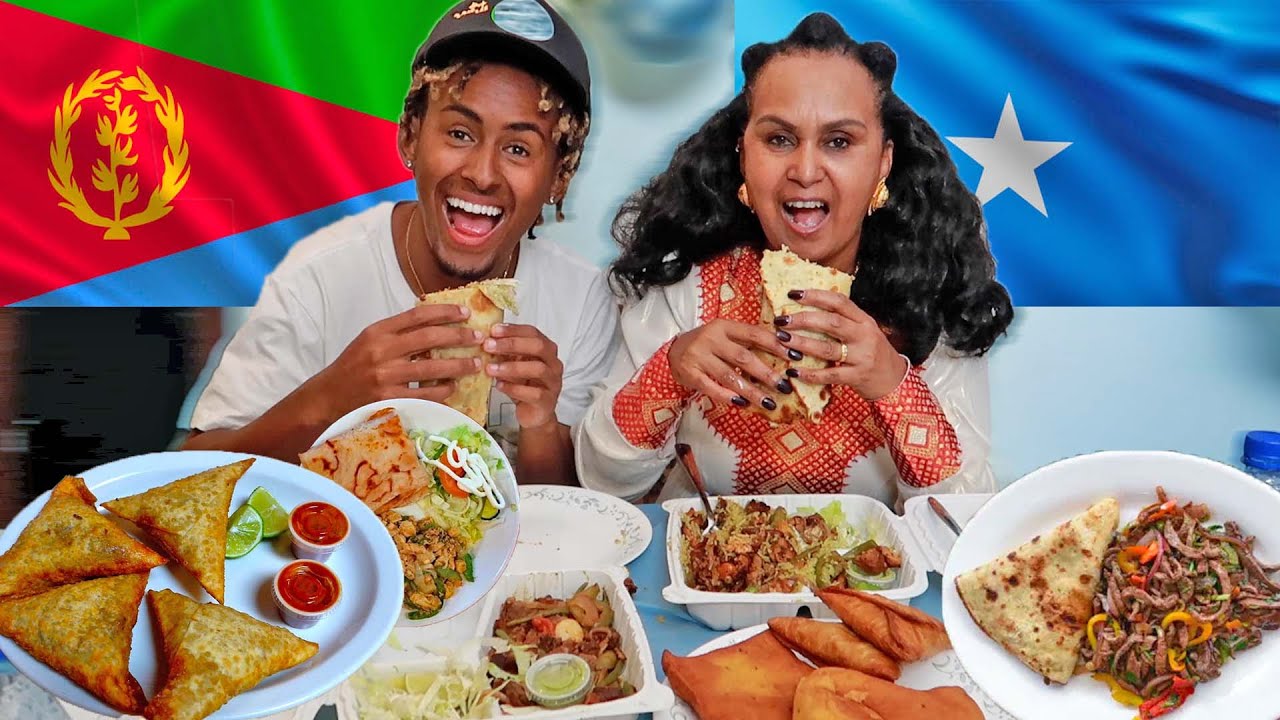 ERITREAN 🇪🇷 TRYING SOMALI 🇸🇴 FOOD FOR THE FIRST TIME MUKBANG / Vlogmas Day 3 🎄