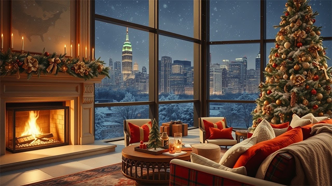 Lugn Julmusik &ndash; Njut av Kv&auml;llen vid &Ouml;ppen Eld 🔥🎻 #sweden