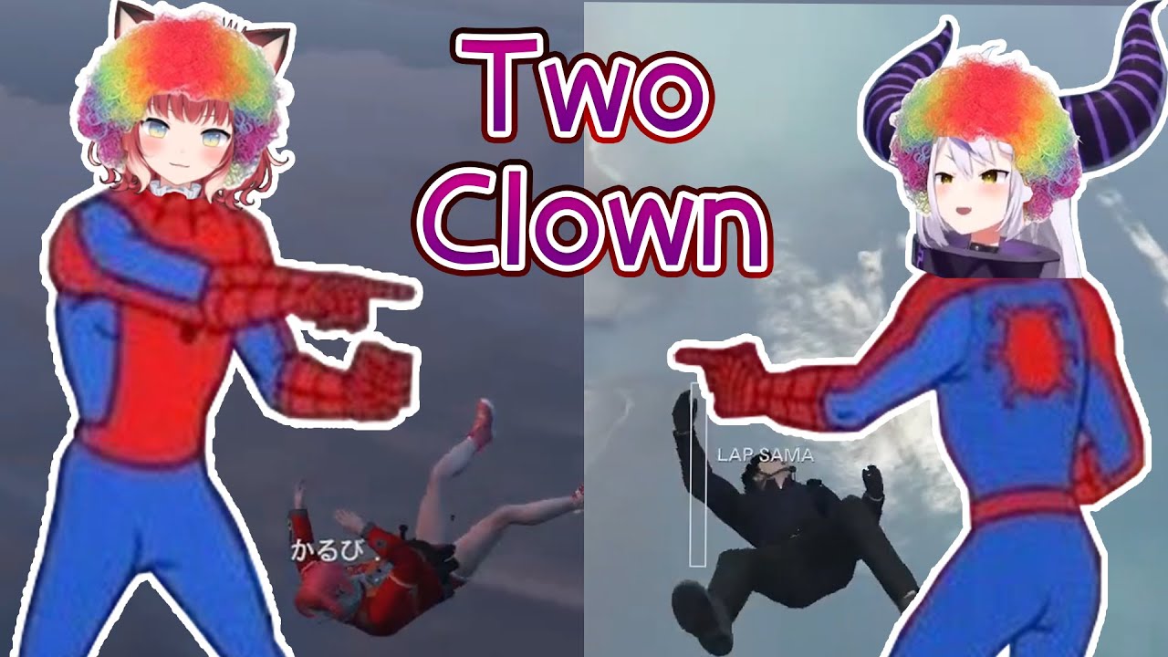 【VCR GTA】Laplus and Karubi the two clown【hololive JP】【Eng Sub】