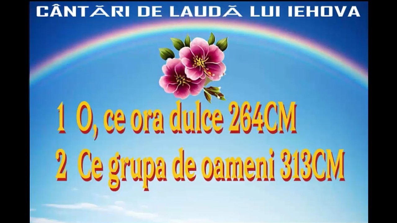 O, ce ora dulce 264CM și Ce grupă de oameni 313CM