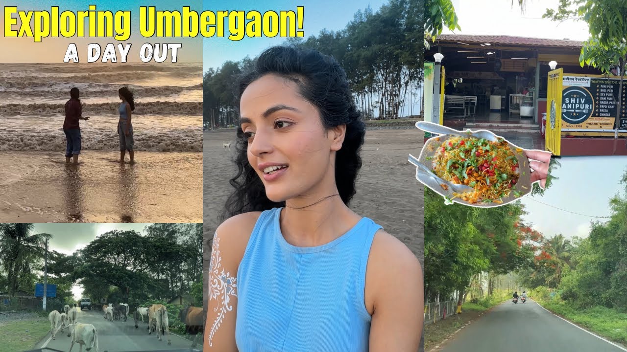 Exploring Umbergaon Gujarat : A Day Out 🎀 ! Best Chat & sunset at Umbergaon Beach 🏝️||