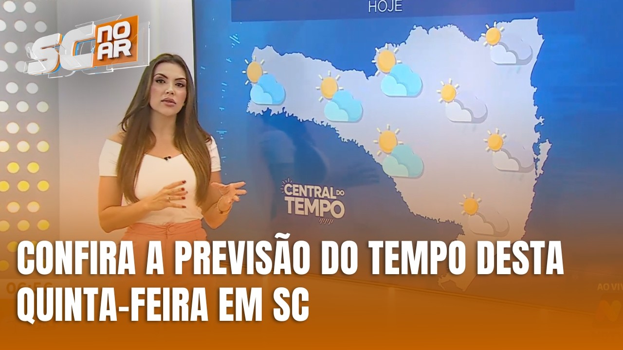 Confira a previsão do tempo desta quinta-feira em SC