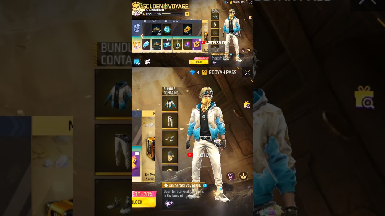 March Booyah Pass Free Fire 2026 🤯💥 | Golden Voyage Booyah Pass season 39 | Next Booyah Pass FF