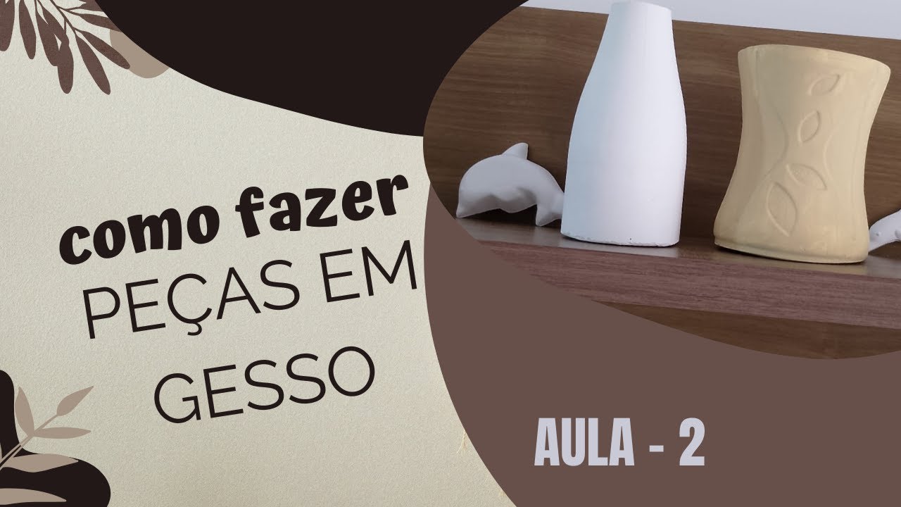 Aprenda a bater gesso sem bolhas | Vaso com forma de garrafa pet | Aula 2